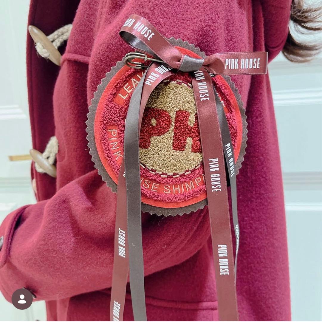 週末値下◼️ピンクハウス◼️ サガラワッペン付き　ボルドー　ダッフルコート