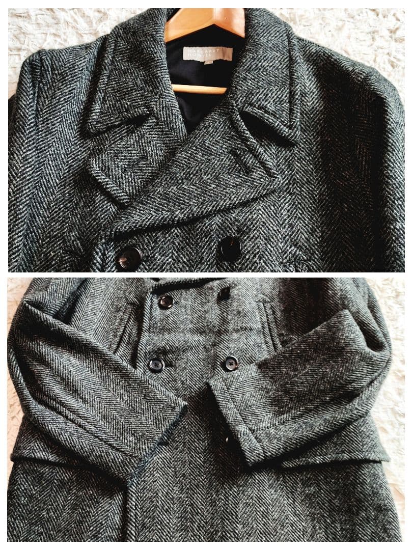 マーガレットハウエル ハリスツイード ジャケット ウール Lサイズ