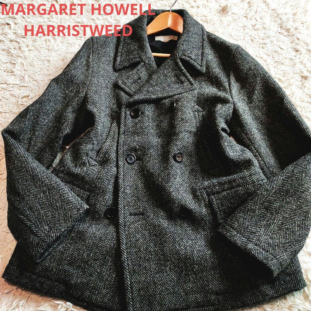 マーガレットハウエル ハリスツイード ジャケット ウール Lサイズ