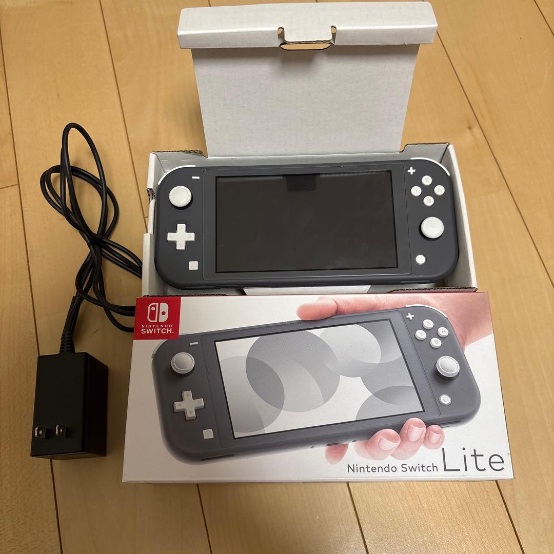 Switch Lite 動作確認済み グレー 本体 充電器 箱