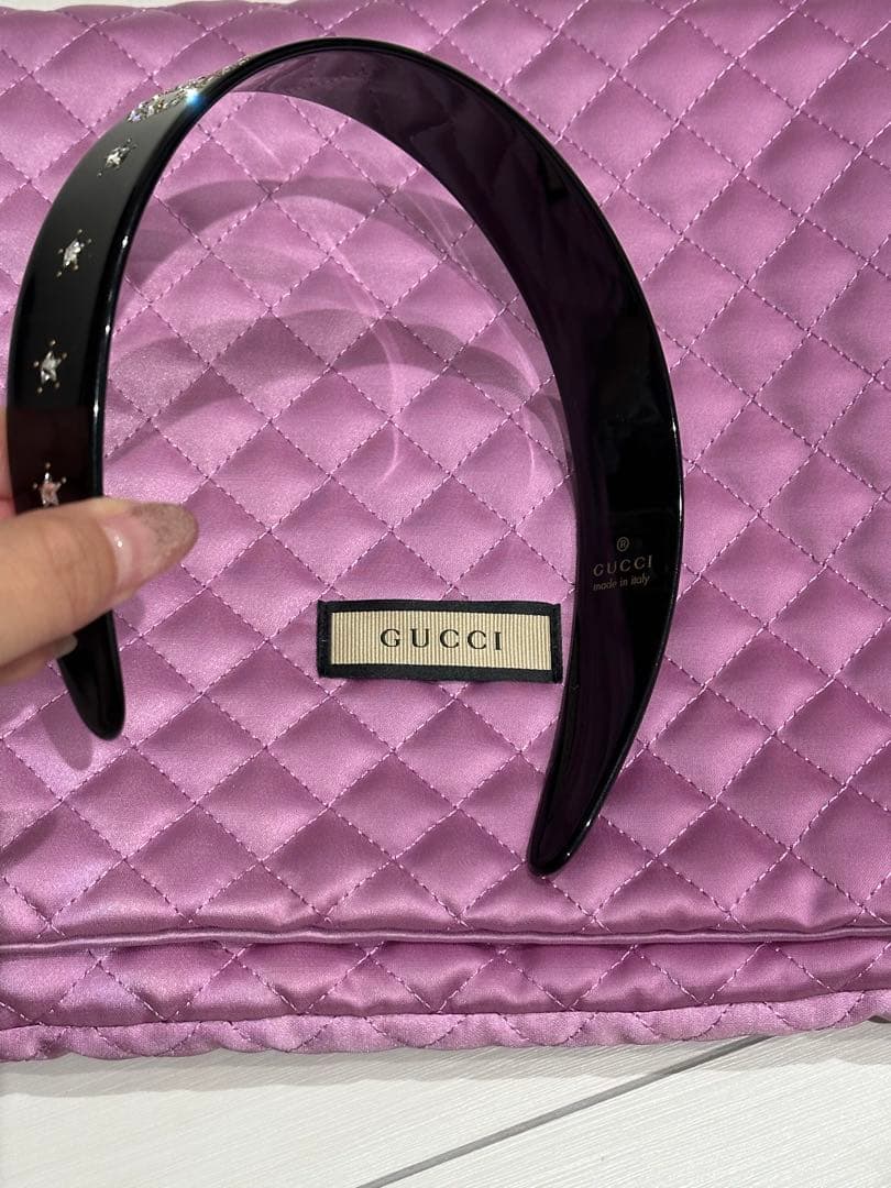GUCCI クリスタルインターロッキング カチューシャ