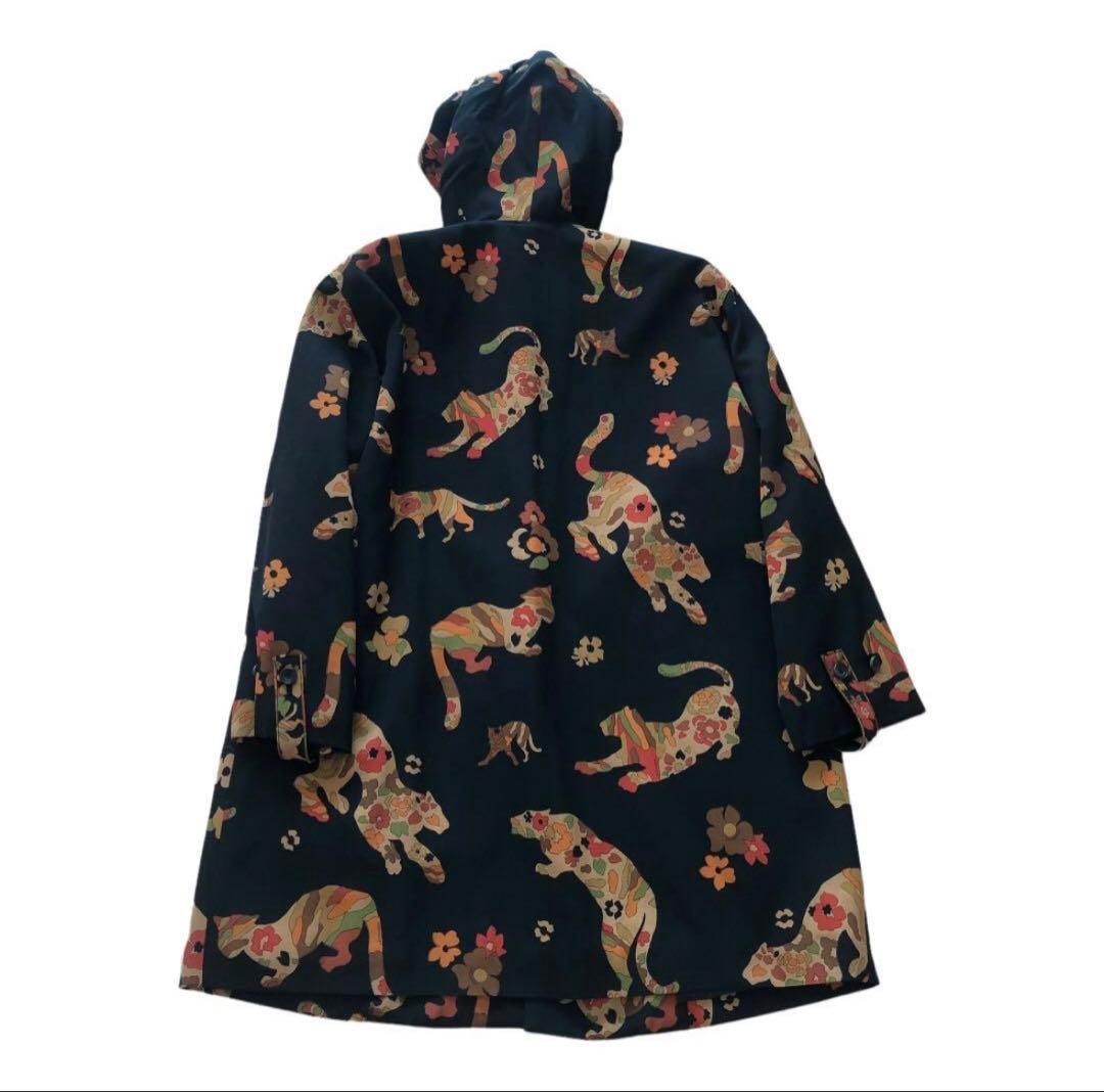 極美品レオナール LEONARD ロングコート ヒョウ柄レディースコート