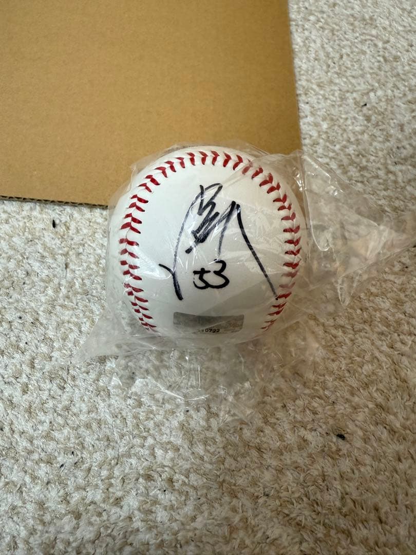 ベースボール・マガジン社製 中川颯選手 プロ初勝利記念 直筆サイン入りロゴボール