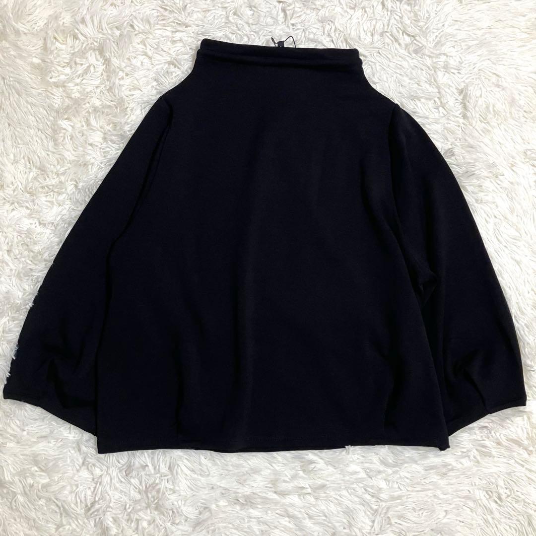 未使用タグ付 セオリー 23AW スウェットドロースリング ダンボールニット 黒