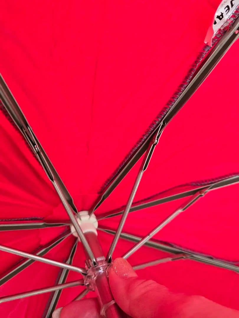 希少チェック柄フリル！ フランスGUY deJEAN ウサギ頭の折りたたみ傘