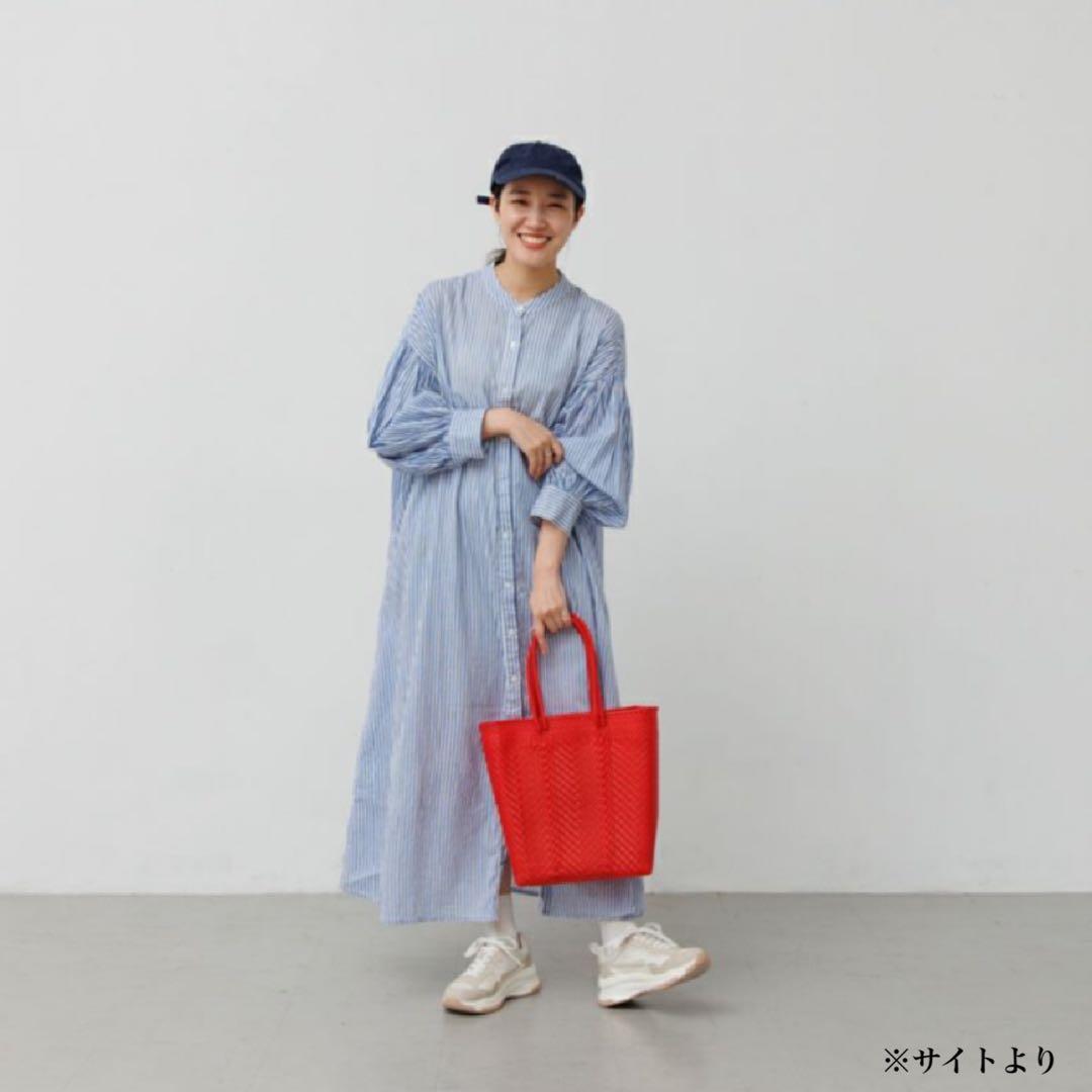 『letra』レトラ　メルカドバッグ　BOAT STYLE ZIGZAG レッド