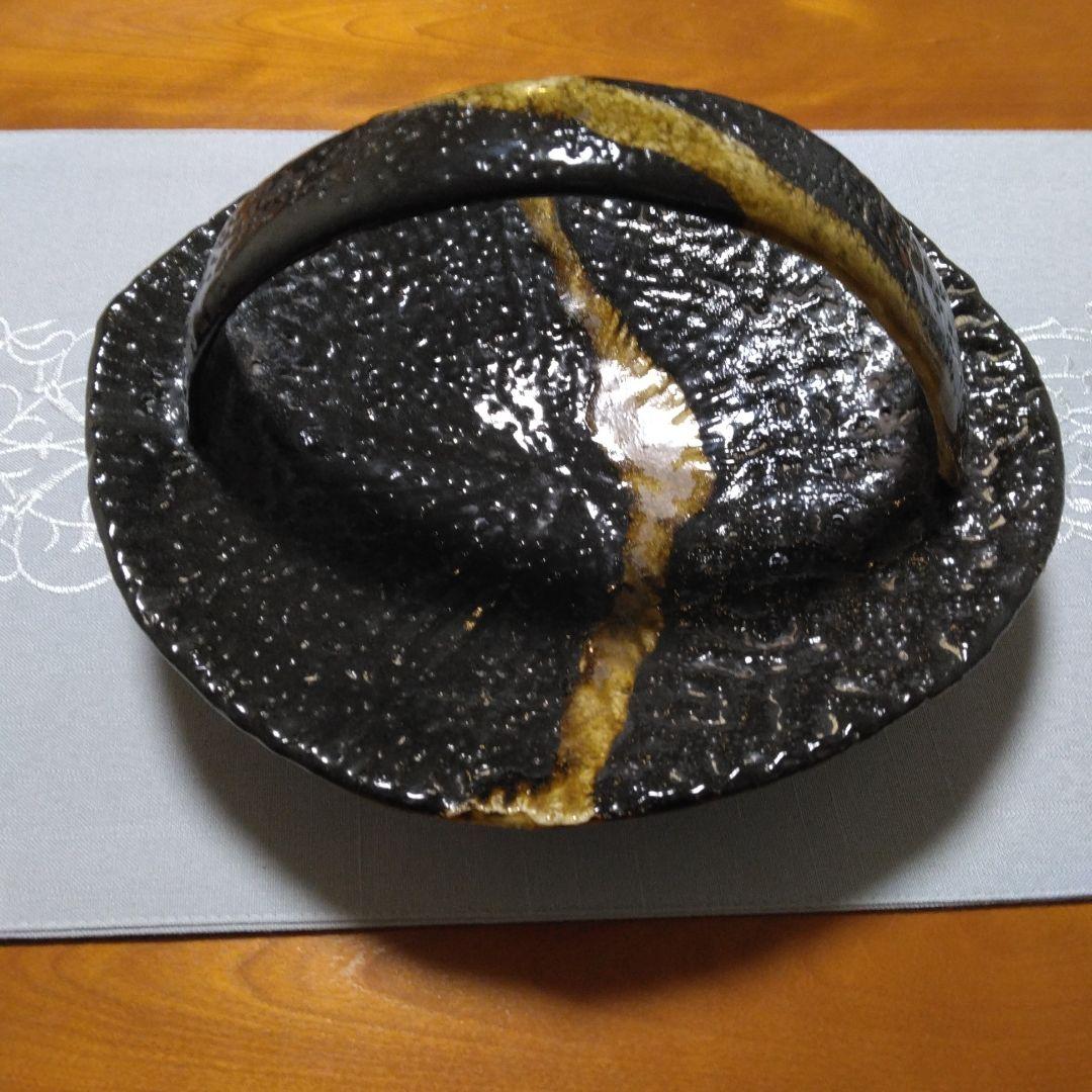 黒引出し　手鉢　茶道具　3代目 加藤春鼎　共箱　瀬戸黒