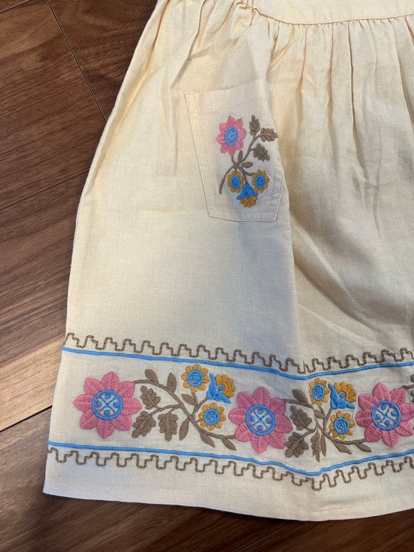 ワンピース Apolina Ursina Embroidered Pinafore 5-7y