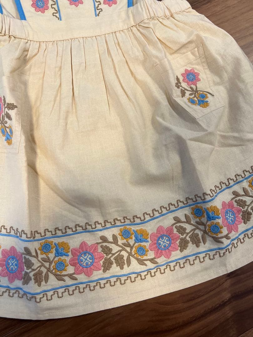 ワンピース Apolina Ursina Embroidered Pinafore 5-7y