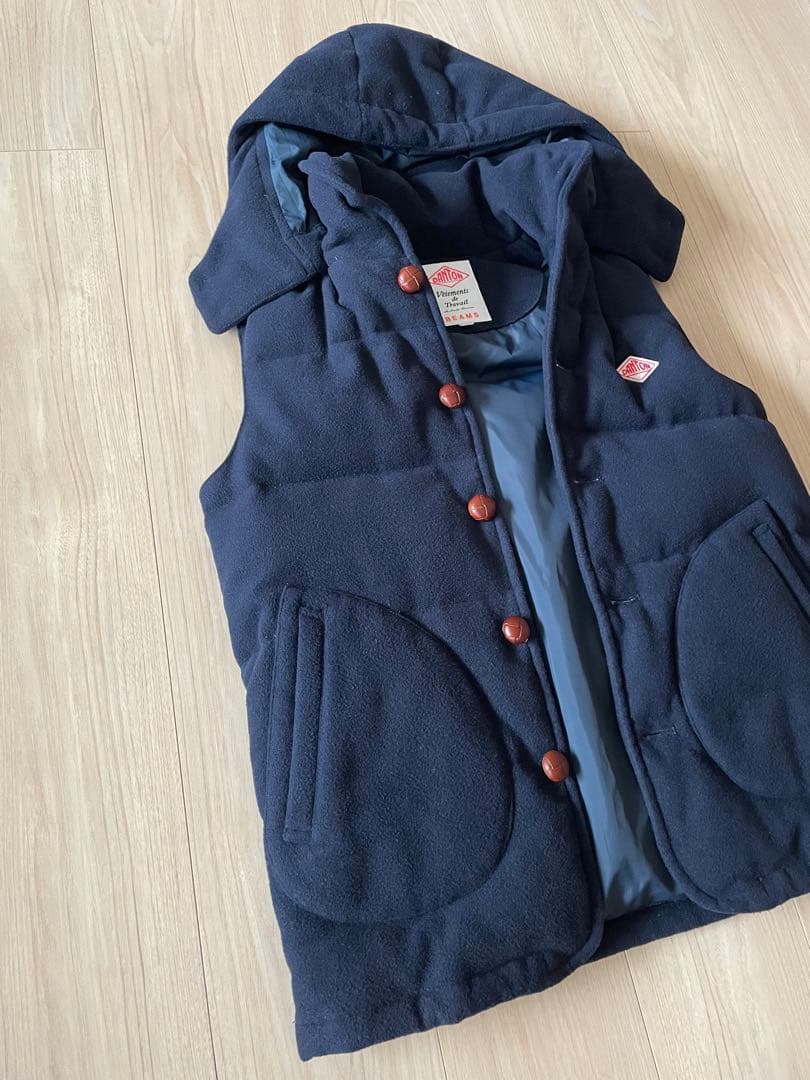 DANTON ダントン　BEAMS別注 ウールモッサー　ダウンベスト L程度