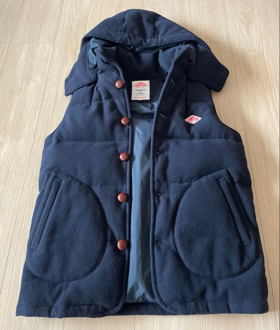 DANTON ダントン　BEAMS別注 ウールモッサー　ダウンベスト L程度