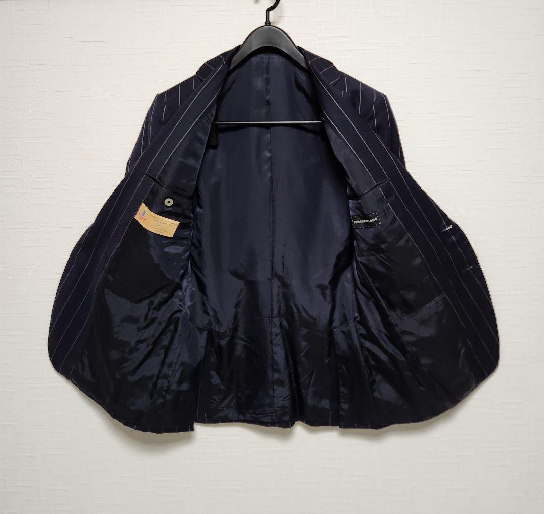 トゥモローランド　×　カルロバルベラ　メンズ　スーツ　セット　濃紺　ストライプ