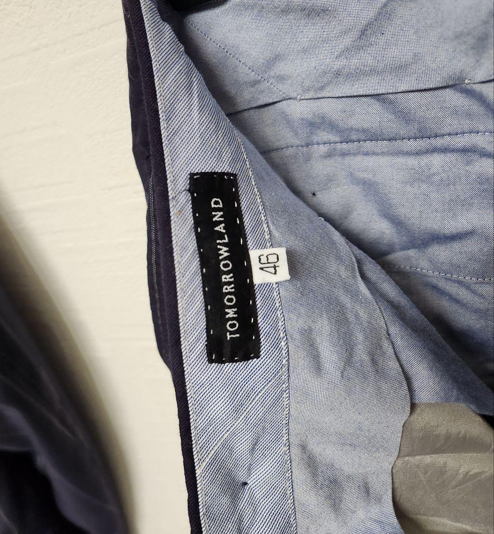 トゥモローランド　×　カルロバルベラ　メンズ　スーツ　セット　濃紺　ストライプ