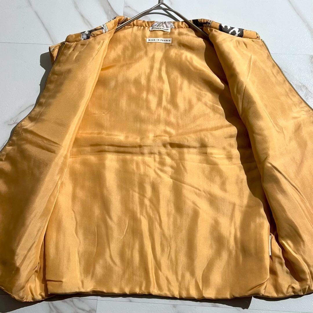 美品 HERMES マルジェラ期 ダウンベスト お馬のお話をして シルク SM