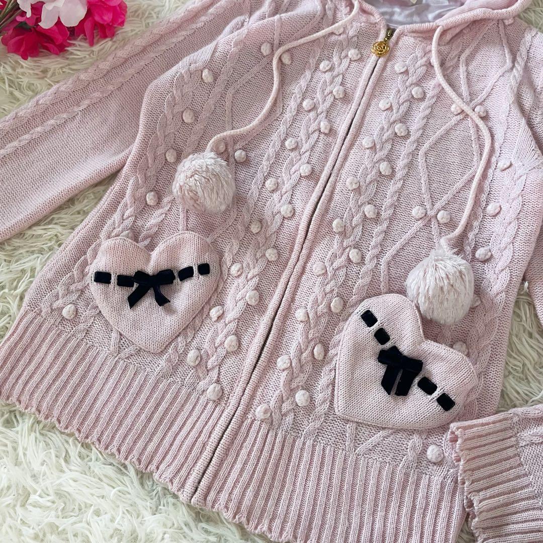 希少レア✨️TRALALA 平成ギャル 地雷系 ハートポケット ニットパーカー