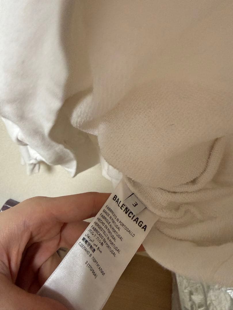BALENCIAGA ホワイト パーカー Sサイズ