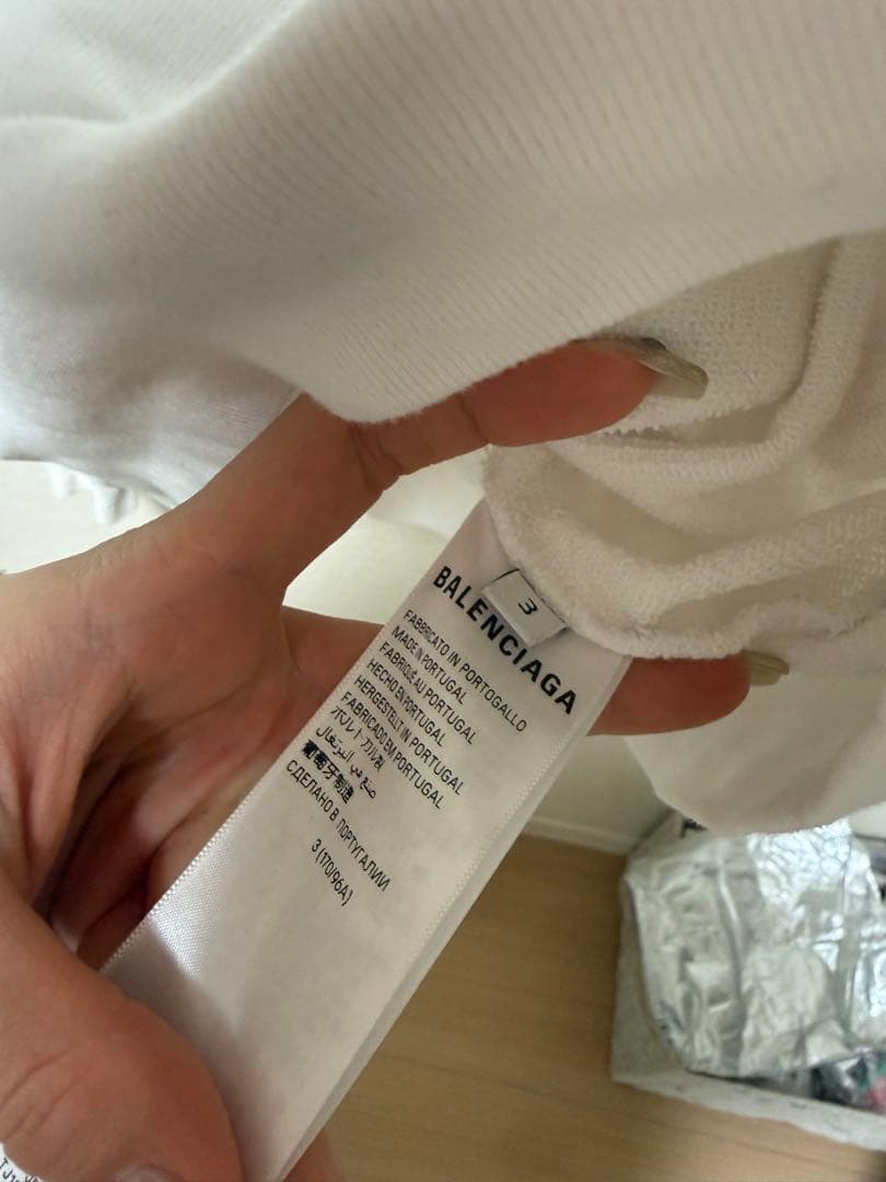 BALENCIAGA ホワイト パーカー Sサイズ