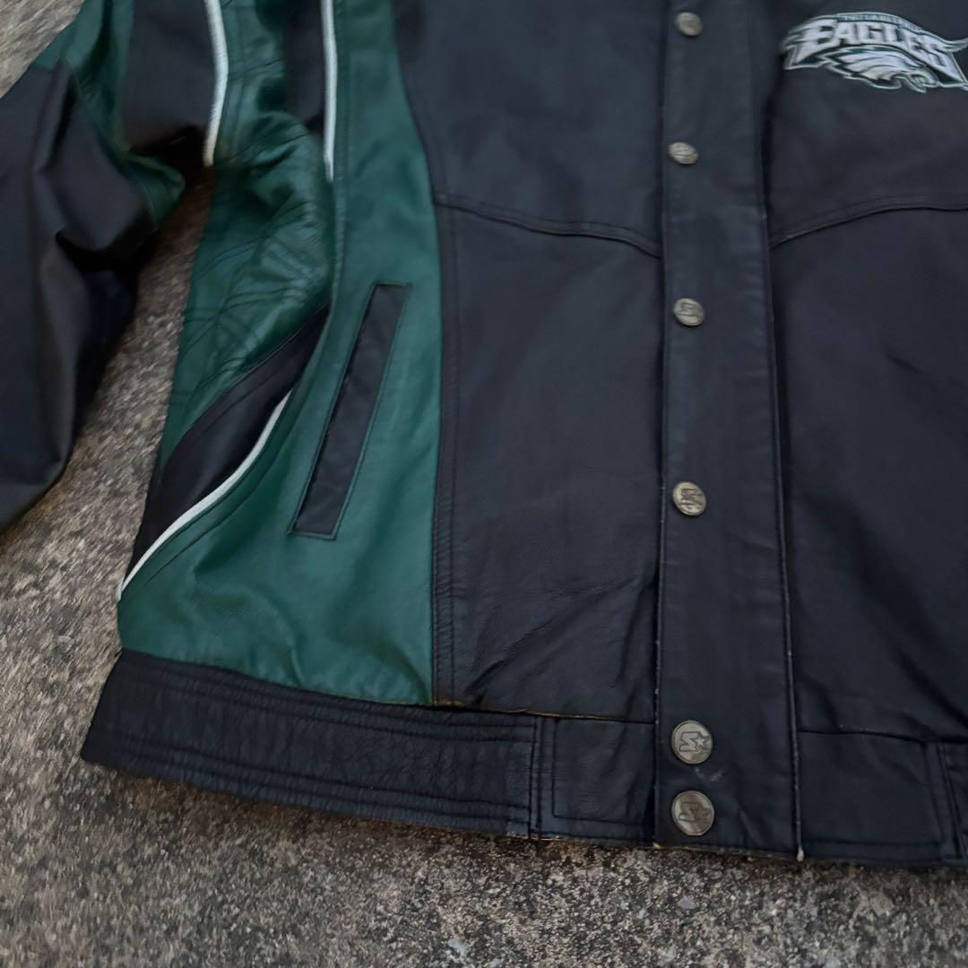 フィラデルフィア・イーグルスNFLオールレザージャケット　激レア　90s