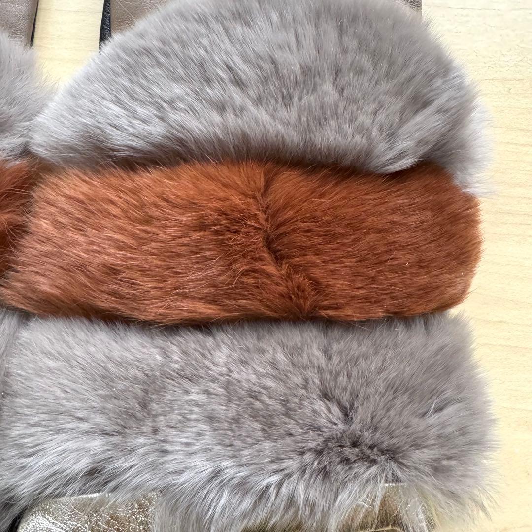 新品★GALA GLOVES　高級レザー手袋　レッキスラビットファー　スマホ対応