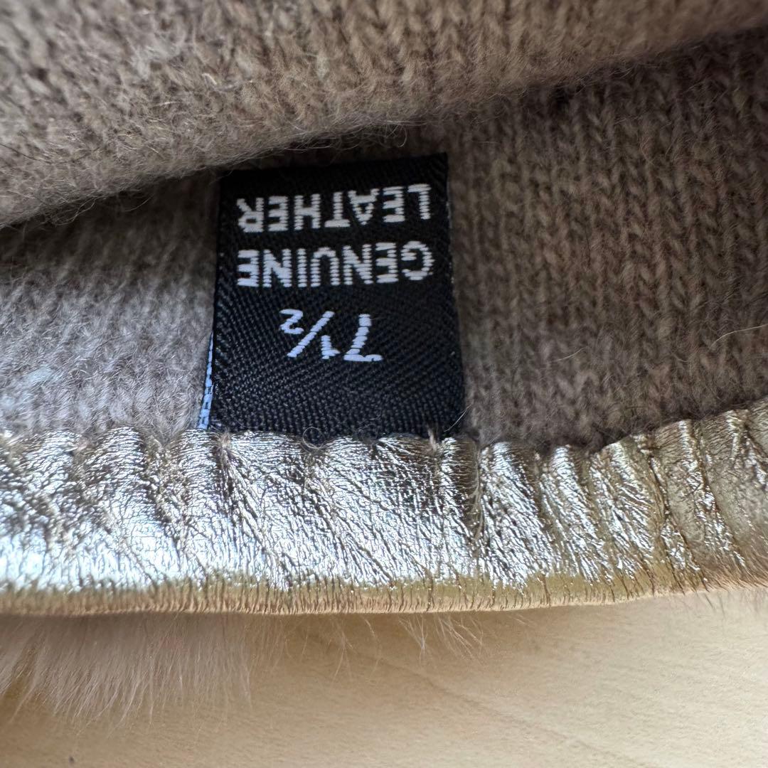 新品★GALA GLOVES　高級レザー手袋　レッキスラビットファー　スマホ対応