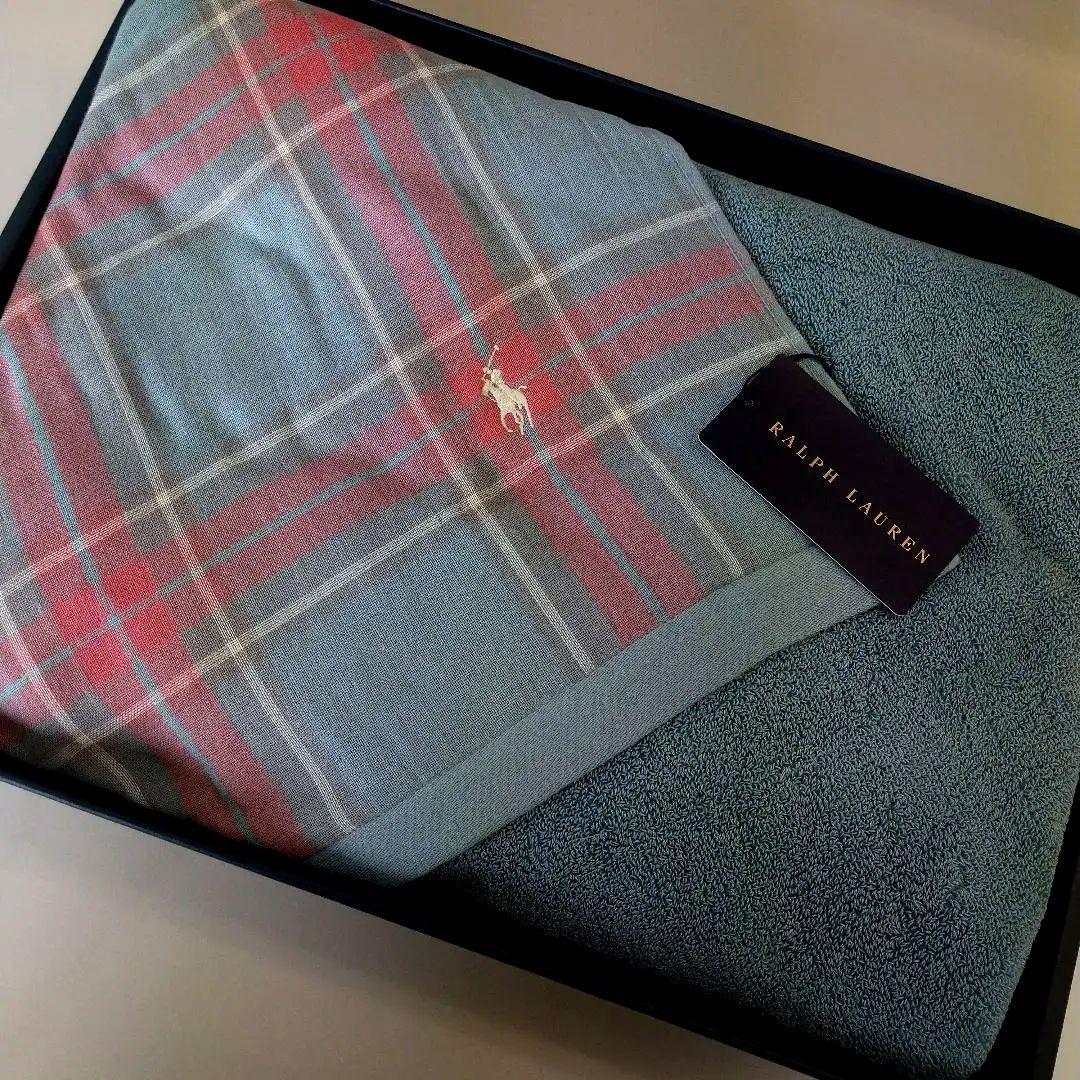 Ralph Lauren ダーモットブラッド ガーゼタオルケット　140×200