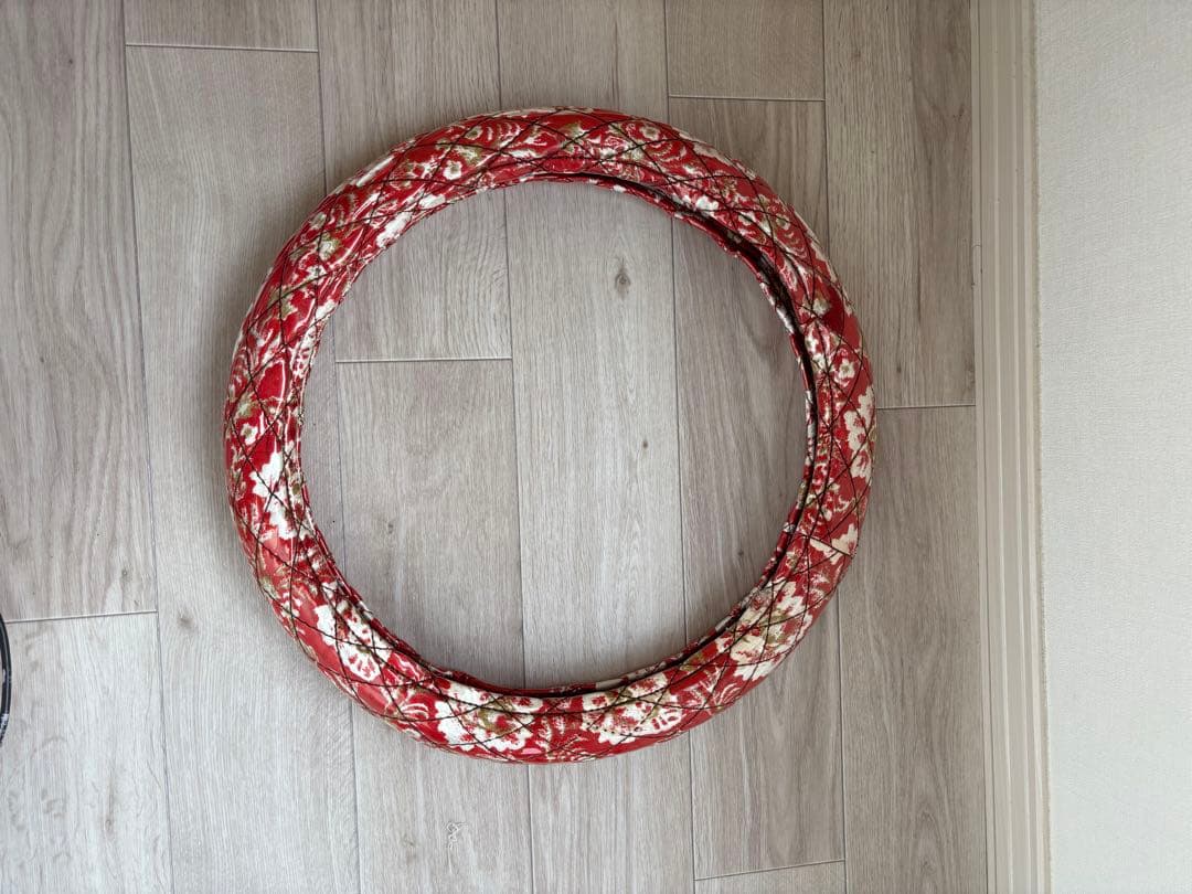 パーフェクトクオン　ダッシュマット　ハンドルカバー　新格子レッド