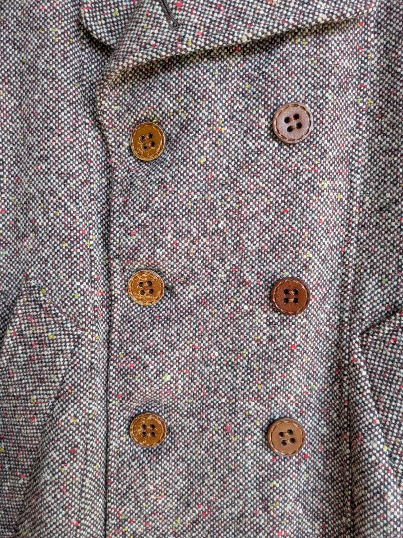 n*o様 Euro Vintage Tweed Coat Double Brea