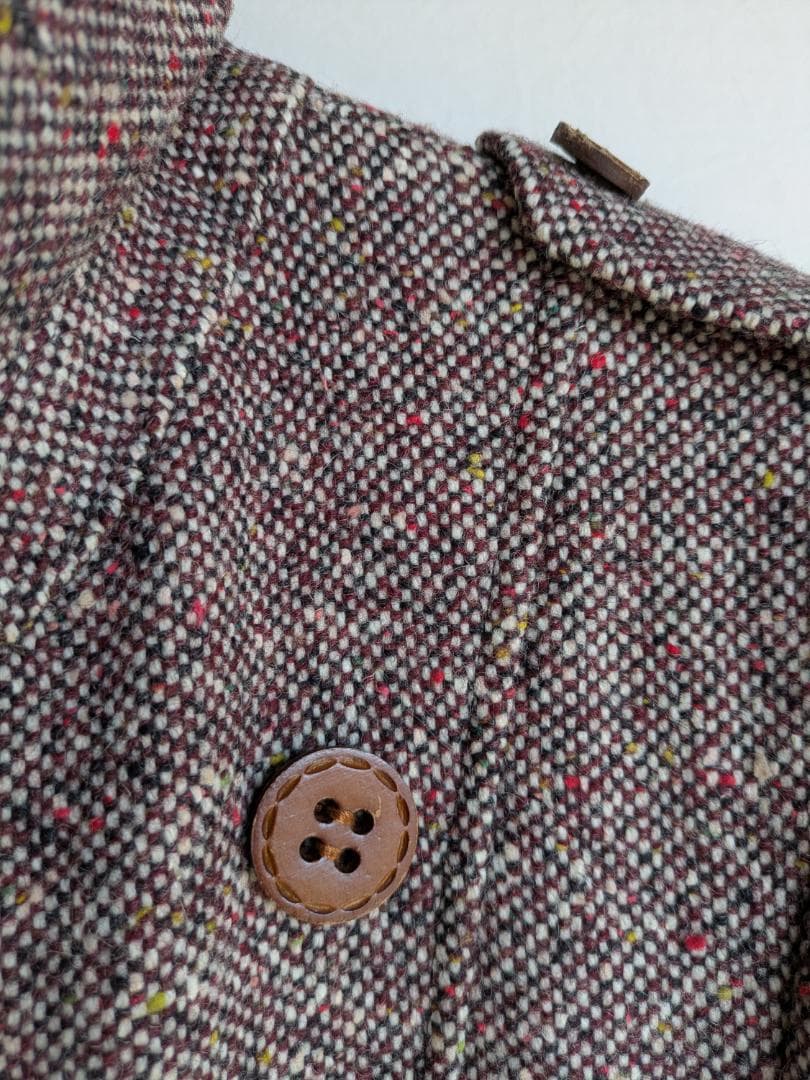 n*o様 Euro Vintage Tweed Coat Double Brea