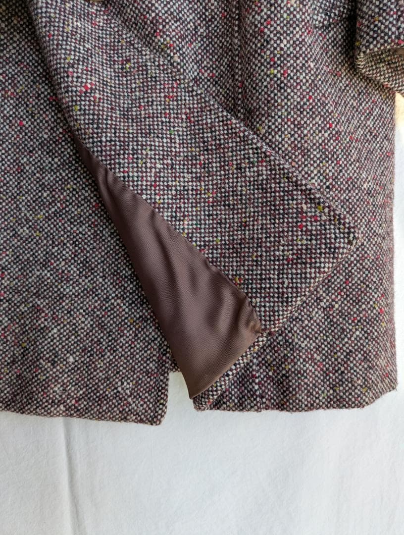 n*o様 Euro Vintage Tweed Coat Double Brea