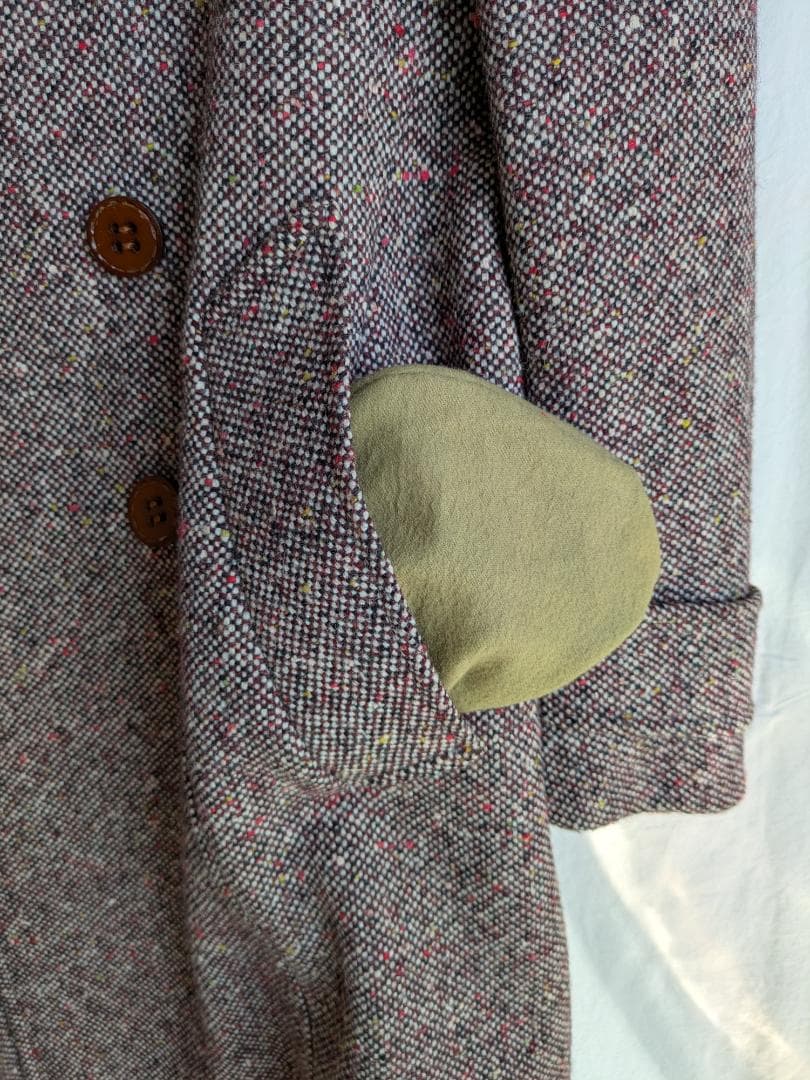 n*o様 Euro Vintage Tweed Coat Double Brea