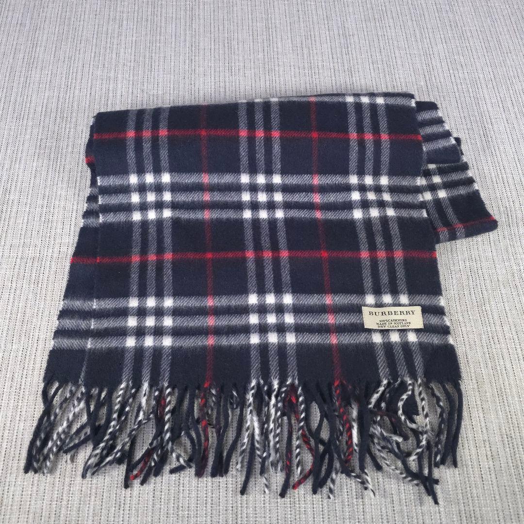近年モデル　BURBERRY　バーバリー　ノバチェック　カシミヤ　マフラー