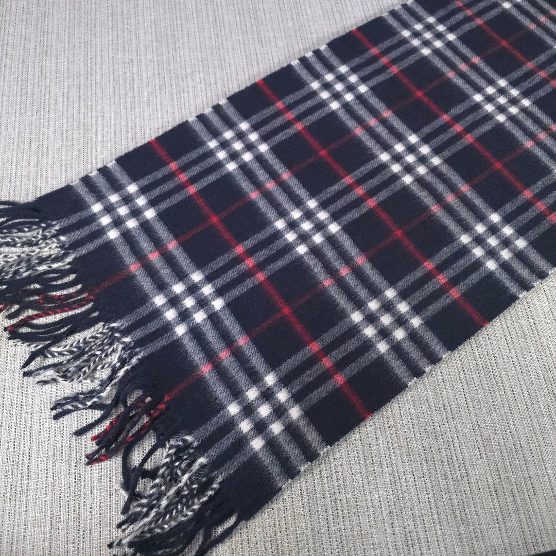近年モデル　BURBERRY　バーバリー　ノバチェック　カシミヤ　マフラー