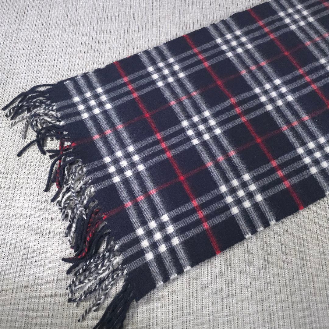 近年モデル　BURBERRY　バーバリー　ノバチェック　カシミヤ　マフラー