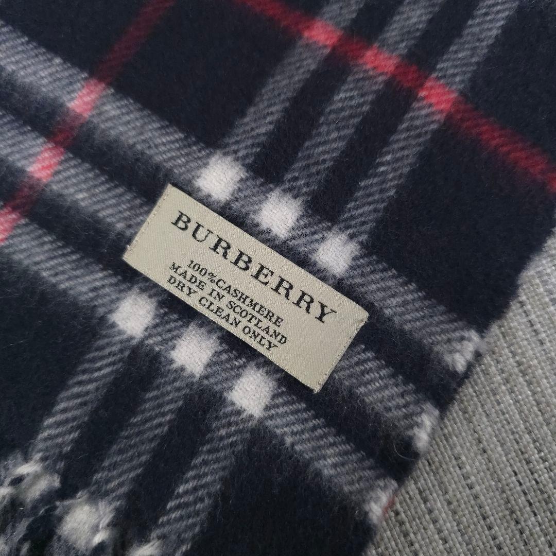 近年モデル　BURBERRY　バーバリー　ノバチェック　カシミヤ　マフラー
