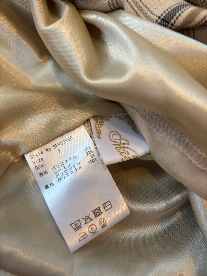 ミシェルマカロン バイアスチェックマーメイドワンピース