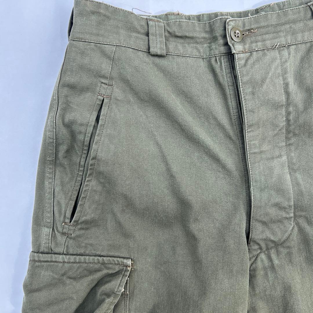 【サイズ21】M65 フランス軍　後期　カーゴパンツ　ヘリンボーン