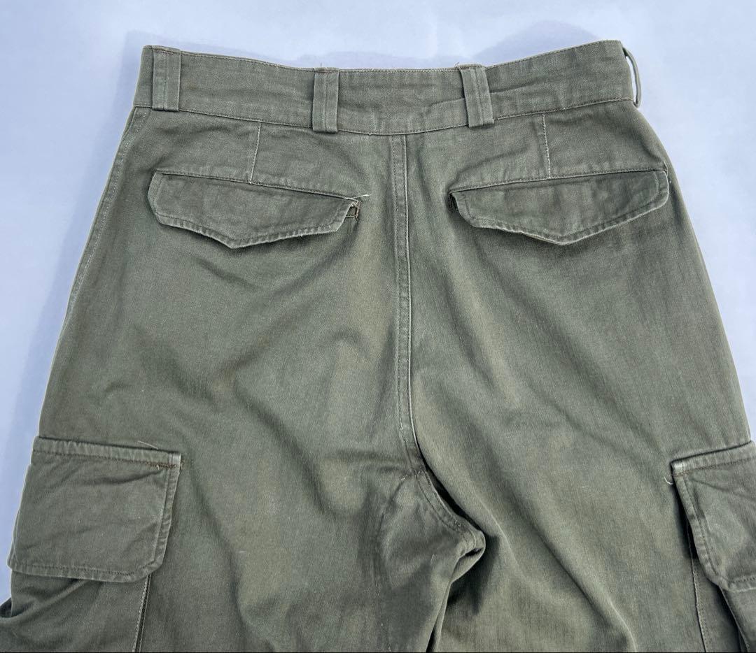 【サイズ21】M65 フランス軍　後期　カーゴパンツ　ヘリンボーン