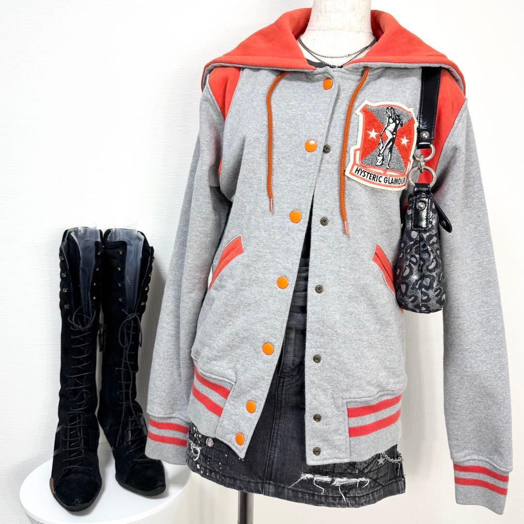 y2k❤️ HYSTERIC GLAMOUR ヒスガール ロゴ スタジャン