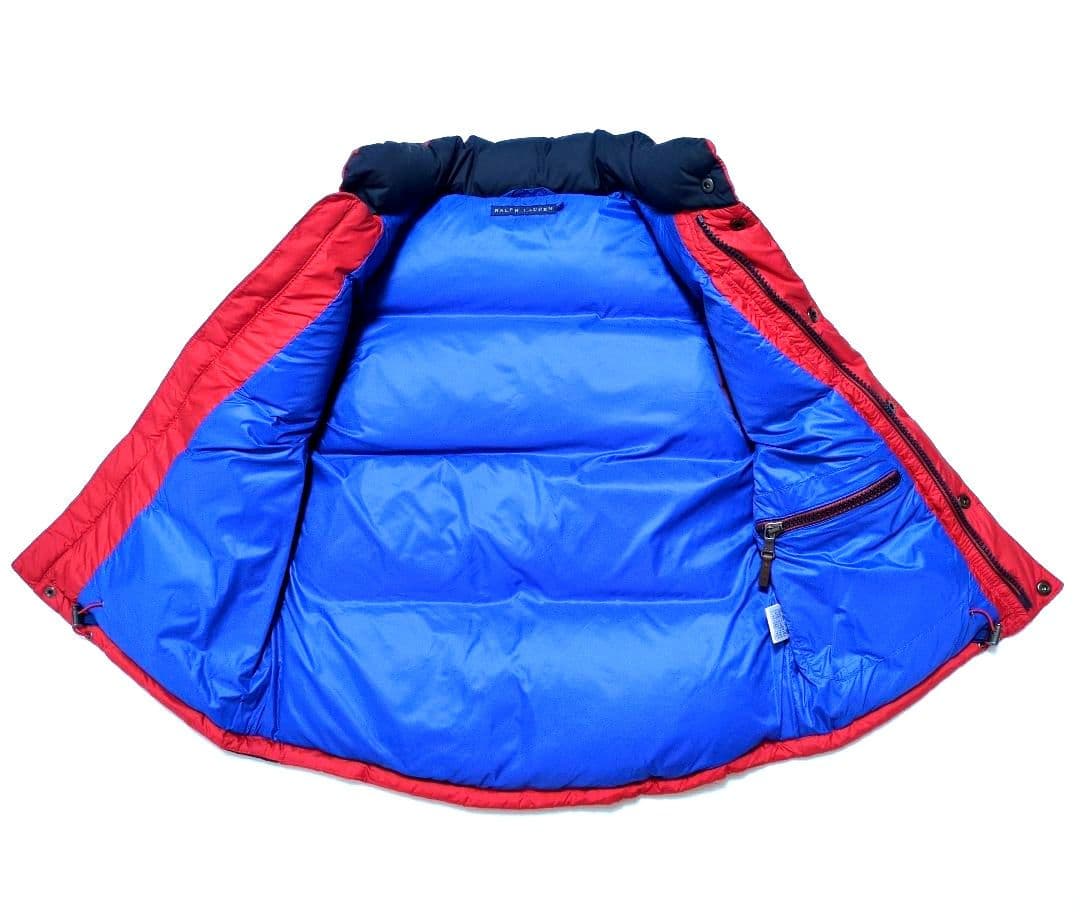 ✨️美品✨️ラルフローレン♪　ダウンベスト　ビッグポニー刺繍　レッド　L