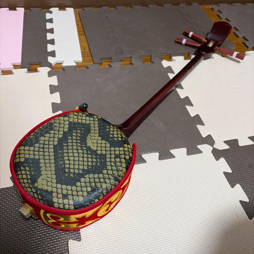 沖縄 三線 人工皮 合皮 琉球 弦楽器　蛇三線