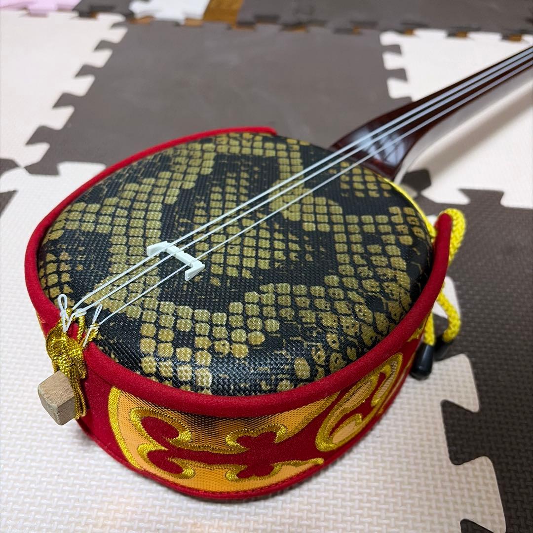 沖縄 三線 人工皮 合皮 琉球 弦楽器　蛇三線