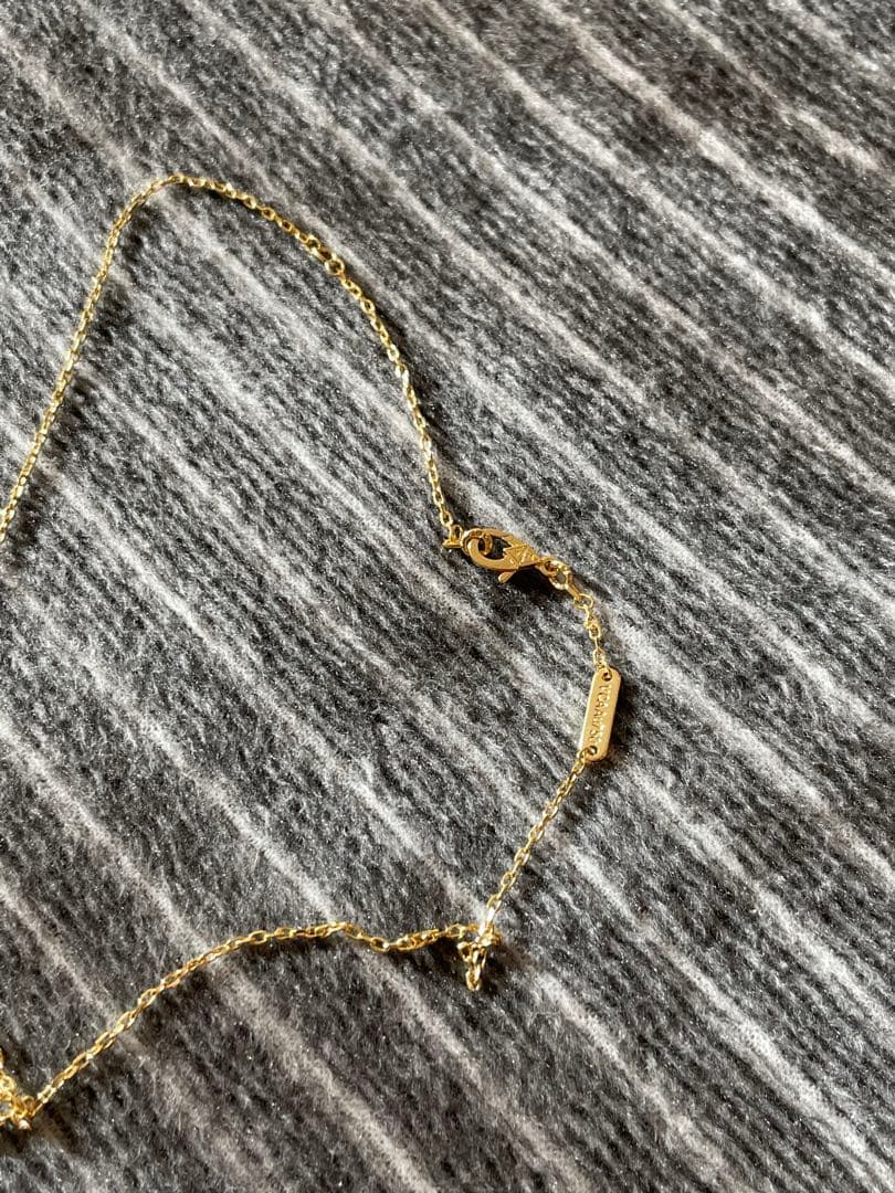 18K ヴィンテージ 四つ葉のクローバー ペンダント　ネックレス　ピンク