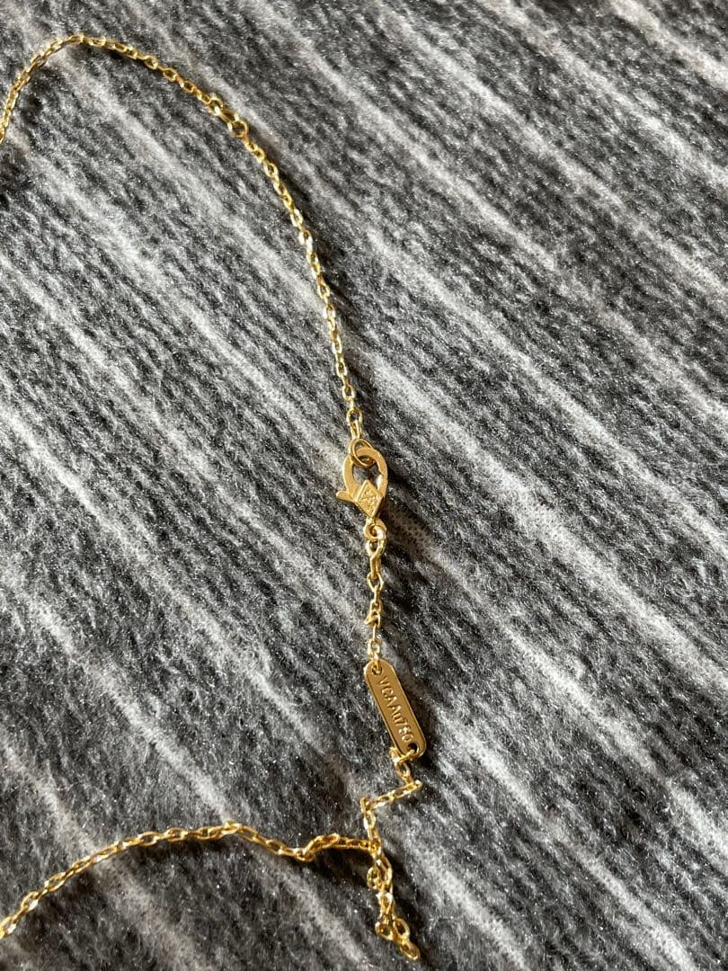 18K ヴィンテージ 四つ葉のクローバー ペンダント　ネックレス　ピンク