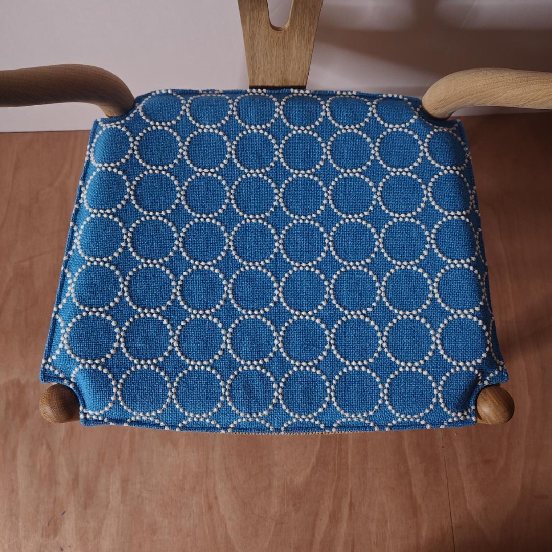 Sammmm専用ページ　Yチェア用シートクッション　タンバリン生地 水色