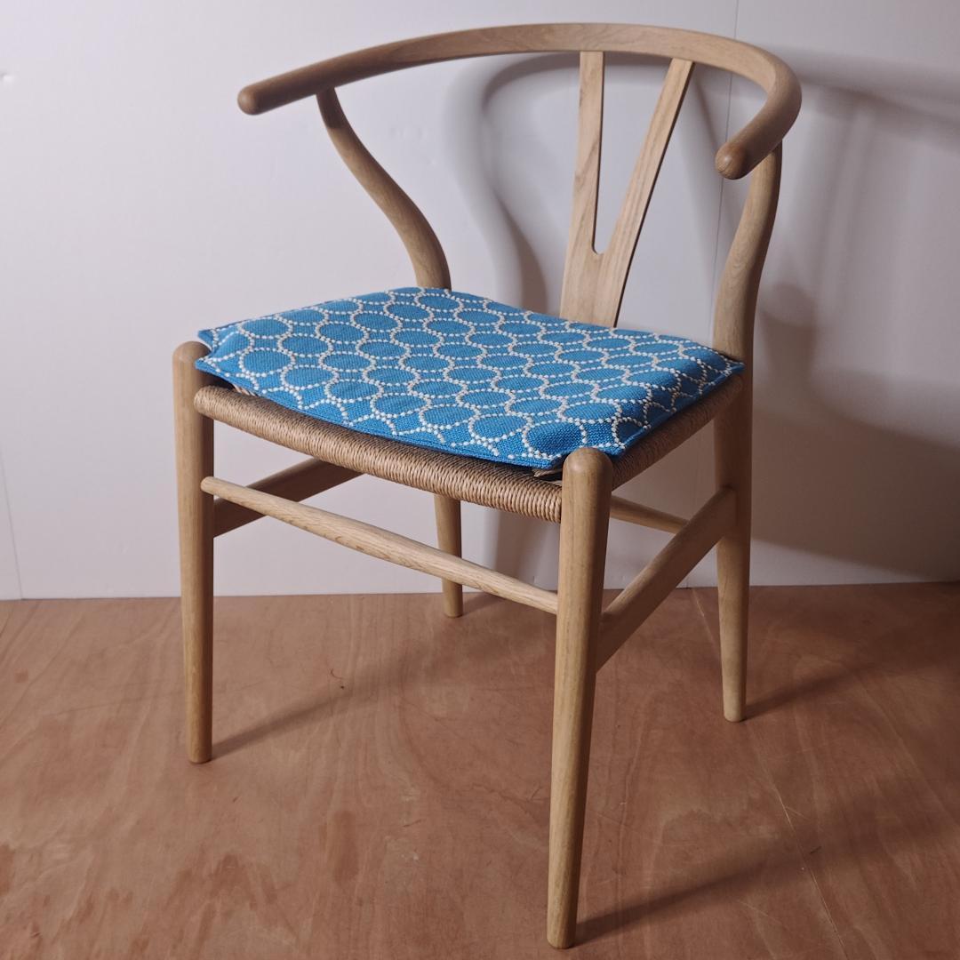 Sammmm専用ページ　Yチェア用シートクッション　タンバリン生地 水色