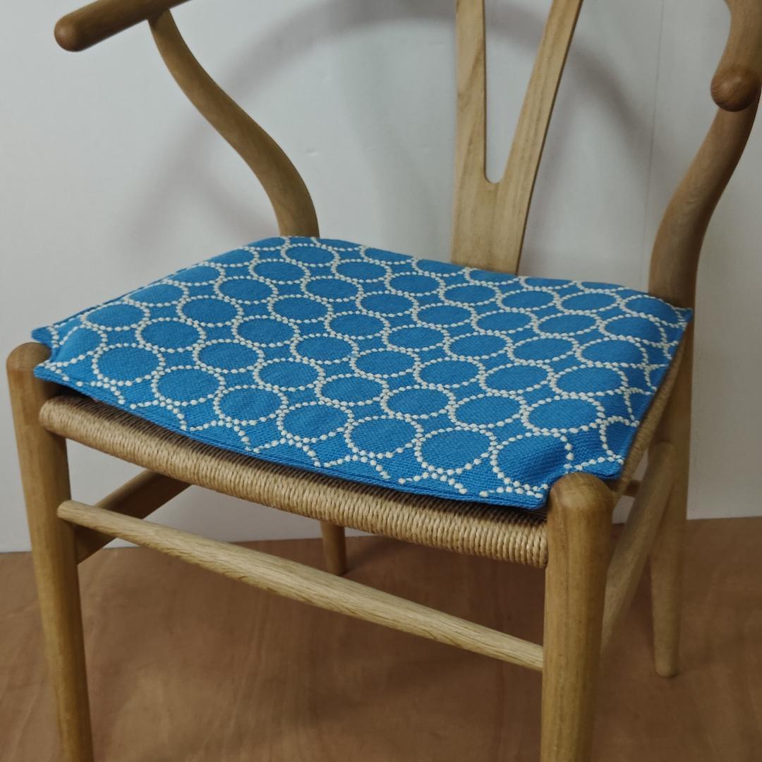 Sammmm専用ページ　Yチェア用シートクッション　タンバリン生地 水色