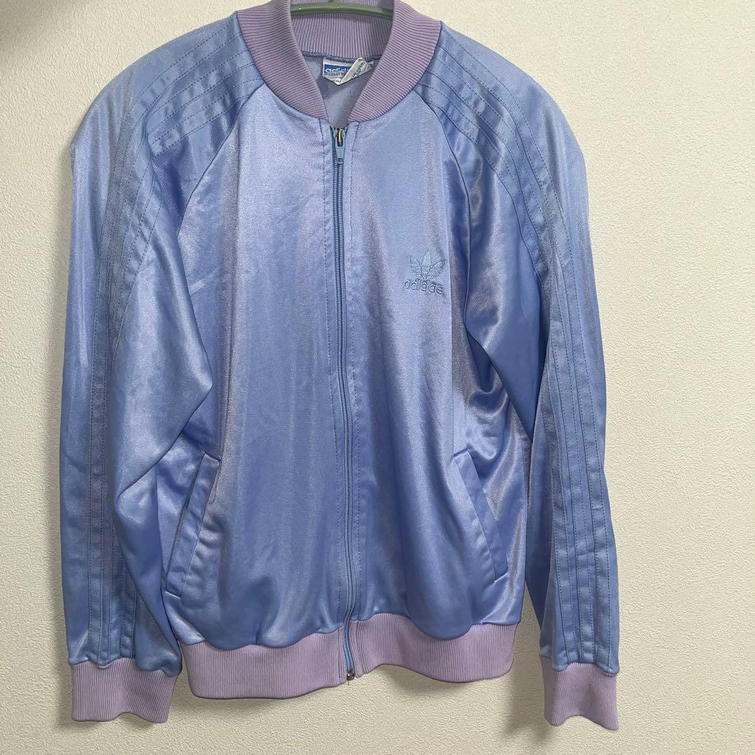 古着 80s アディダス トラックジャケット ATP 長袖 パープル 紫