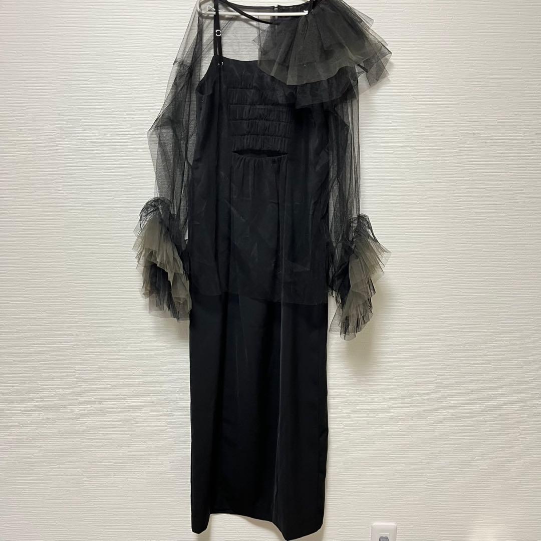 アンドレスド　ブルーミングチュールドレス　S ブラック