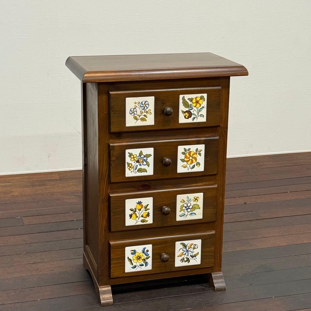 H112K34 スペイン製 バレンシアパイン家具 4段チェスト