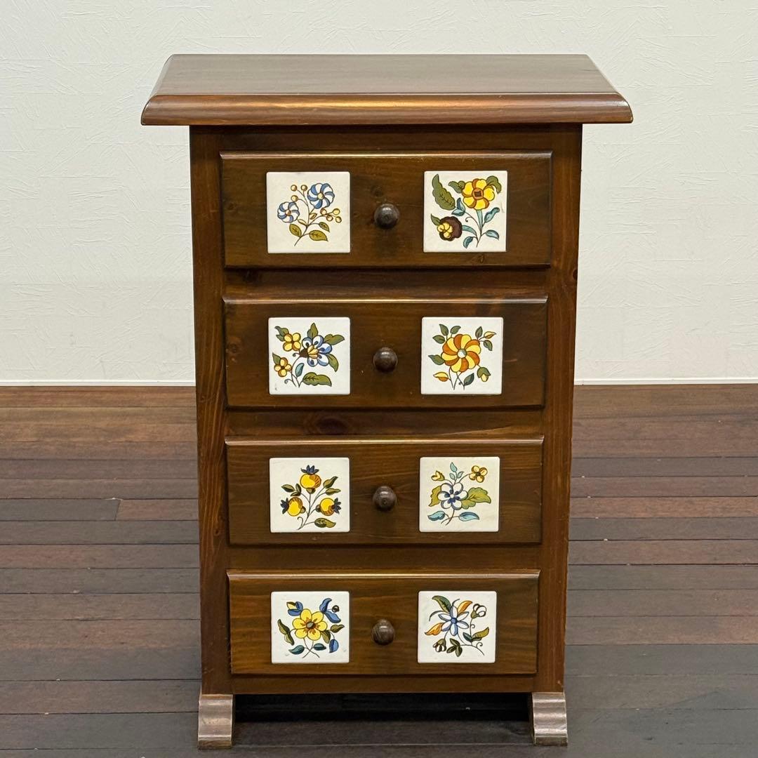 H112K34 スペイン製 バレンシアパイン家具 4段チェスト